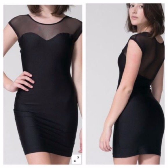 American Apparel Sheer Sweetheart Bodycon Dress - Picture 4 of 4